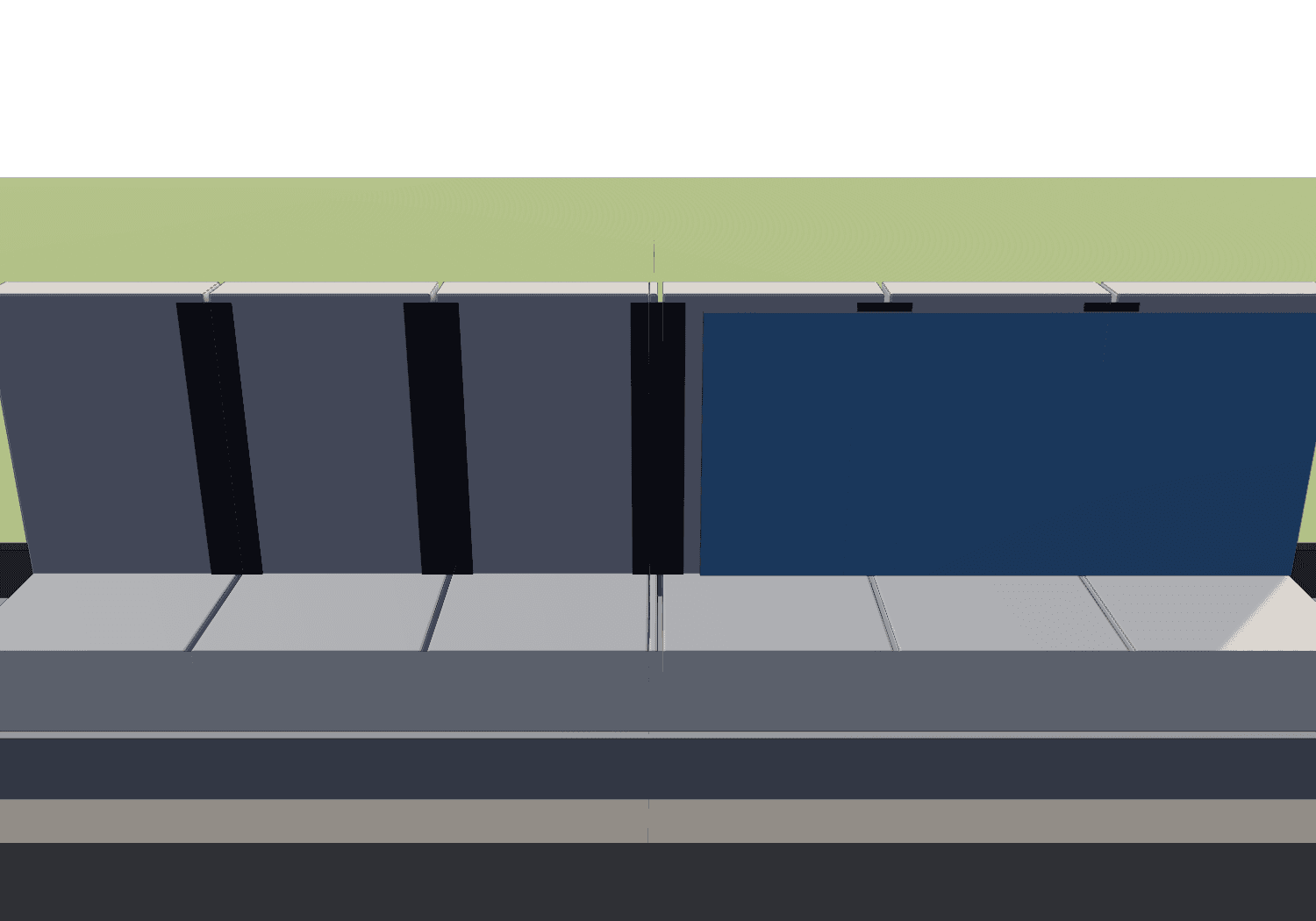 Rückseite der Wand mit Fugenband und Noppenbahn